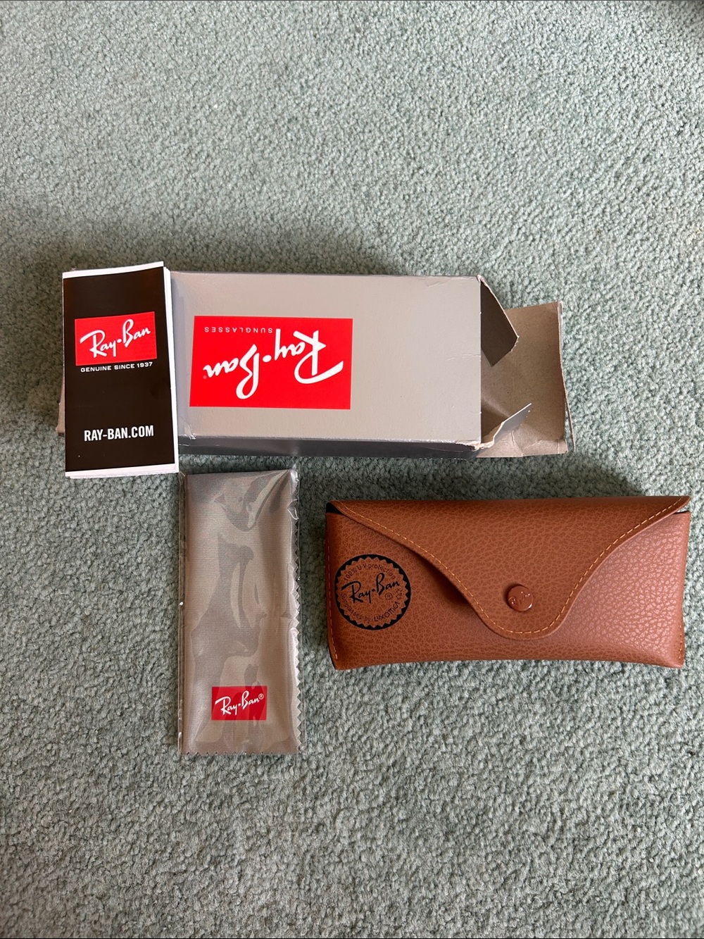 Ray-Ban 3548N | NEVER worn original package ✨❤️ golden frame + green lens - Picture 7 of 9